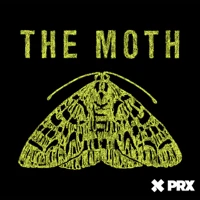 The Moth podcast logo featuring a detailed moth illustration on a black background, shared as a storytelling and mental health resource for clients in Upland, CA.